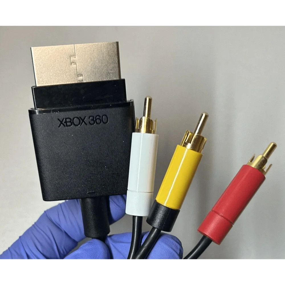 Genuine Official OEM Microsoft XBOX 360 S Slim Composite AV Audio Video Cable